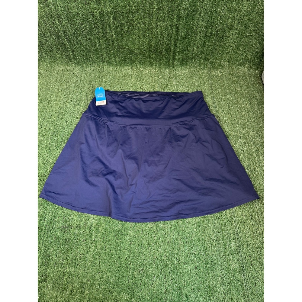 Lands End Womens Navy Blue Skirt Swim Cover Up Skort Size 20W